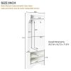 Modern White Corner Hall Tree Coat Rack Entryway Storage Cabinet Shoe Bench