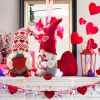 Valentines Day Lighted Gnomes for Home Décor 2PCS Table Red Cupid Gnome Decorations Swedish Plush Elf Scandinavian Tomte Elf Ornaments Sweet Gifts Him
