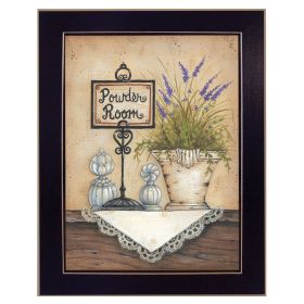 "Powder Room" by Mary Ann June, Ready to Hang Framed Print, Black Frame