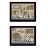"Farmhouse Kitchen" 2-Piece Vignette By Pam Britton, Ready to Hang Framed Print, Black Frame
