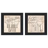 "Soak & Unwind" 2-Piece Vignette By Deb Strain, Black Frame