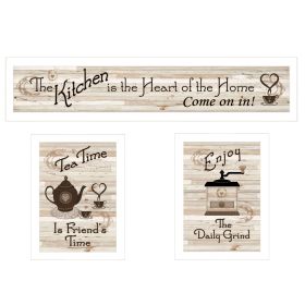 "Kitchen Friendship Collection III" 3-Piece Vignette by Millwork Engineering, White Frame