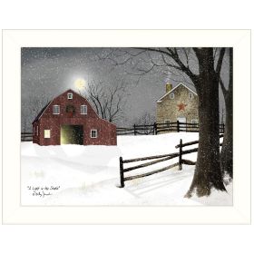 "Light in the Stable" by Billy Jacobs, Ready to Hang Framed Print, White Frame