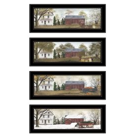 "Season's Collection" 4-Piece Vignette by Billy Jacobs, Black Frame