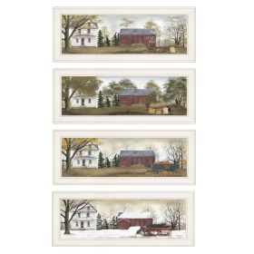 "Season's Collection" 4-Piece Vignette by Billy Jacobs, White Frame