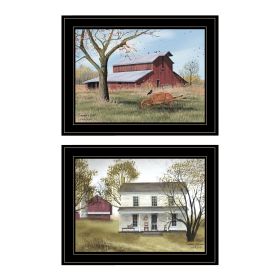 "Summer's End" 2-Piece Vignette by Billy Jacobs, Black Frame
