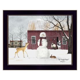 "The Friendly Beasts" by Billy Jacobs, Ready to Hang Framed Print, Black Frame