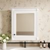 24'' x 27'' Wall Mounted Bathroom Storage Cabinet with Mirror, Medicine Cabinet with Height Adjustable Shelf, Over the Toilet Space Saver Cabinet
