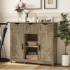 Storage Cabinets,Wooden Floor Cabinet,with Drawers and Shelves Storage Cabinets,Accent Cabinet for Living Room,Bedroom,Bathroom Furniture Home Decor(B