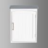 FRALIMK Small Bathroom Wall Cabinet, Medicine Cabinet Organizer for Bathroom, Kitchen, Living Room, White and Gray Top, MDF Material, 15.7*7.1*20.5inc