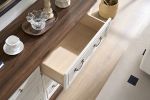 Farmhouse Style 6 Drawer Dresser Chest with Base Wooden Rustic Chest of Drawers, Storage Dresser Organizer for Bedroom, Living Room, Beautiful Sturdy
