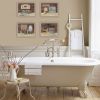 "BATHROOM COLLECTION I" 4-Piece Vignette by Pam Britton, Taupe Frame