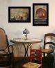 "Candle Light & Flowers" 2-Piece Vignette By Susie Boyer, Ready to Hang Framed Print, Black Frame