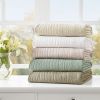 Oversized Quilted Throw with Scalloped Edges Cream 60x72"