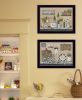 "Farmhouse Kitchen" 2-Piece Vignette By Pam Britton, Ready to Hang Framed Print, Black Frame