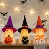 Halloween Decorations Indoor,3Pcs Cute Spooky Ceramic Ghost Halloween Decorations,Ghost Figurines with Hats - Adorable Tabletop Decor for Mantel,Party