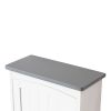 FRALIMK Small Bathroom Wall Cabinet, Medicine Cabinet Organizer for Bathroom, Kitchen, Living Room, White and Gray Top, MDF Material, 15.7*7.1*20.5inc
