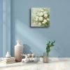 Flower Pictures Wall Decor White Camellia Flower Wall Art for Bathroom Floral Canvas Wall Art for Living Room White Blossom Green Leaf Painting Artwor