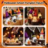 Halloween Decorations Indoor,3Pcs Cute Spooky Ceramic Ghost Halloween Decorations,Ghost Figurines with Hats - Adorable Tabletop Decor for Mantel,Party