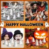 5 Pcs Halloween Ghost Figurine Resin Ghost Sculpture Statue Cute Halloween Decorations Spooky Tiered Tray Decor for Indoor Home Table Centerpieces Par