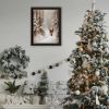 Trendy Decor 4U Santa's Winter Stroll Black Framed Wall Art for Living Room, Holiday Wall Art Print for Home Decor, Bedroom Wall Art by Jo Moulton