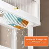 Over-the-Sink Dish Drying Rack with Cutlery Drainer and Expandable Storage