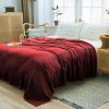 SOGA Burgundy Throw Blanket  Bed Sofa Comforter
