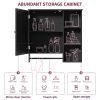Wall Mounted Bathroom Storage Cabinet, Medicine Cabinets with large mirror door, adjustable shelves and three open storage levels(Not Include Bathroom