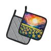 Colorful Daffodils Pair of Pot Holders Kitchen Heat Resistant Pot Holders Sets Oven Hot Pads for Cooking Baking BBQ, 7 1/2 x 7 1/2