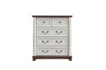Farmhouse Style 5 Drawer Dresser Chest with Base Wooden Rustic Chest of Drawers, Storage Dresser Organizer for Bedroom, Living Room, Beautiful Sturdy