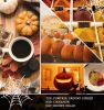 Halloween Decor Indoor-Halloween Gifts Candles for Women with LED Pumpkin Face,Fall Candles with Pumpkin Spice Scent Over 40 Hours of Burn Time