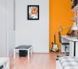 "Tiger Lily in Orange" by Roey Ebert, Ready to Hang Framed Print, Black Frame