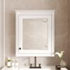 24'' x 27'' Wall Mounted Bathroom Storage Cabinet with Mirror, Medicine Cabinet with Height Adjustable Shelf, Over the Toilet Space Saver Cabinet