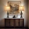 Table Lamps Set Of 2, 28" Tall Bedside Lamp With Nightlight, Vintage Bronze Nightstand Lamps With Faux Silk Suitable For Business, Bookstores, Coffee