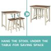 Counter Height Pub Table with 2 Saddle Bar Stools
