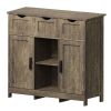 Storage Cabinets,Wooden Floor Cabinet,with Drawers and Shelves Storage Cabinets,Accent Cabinet for Living Room,Bedroom,Bathroom Furniture Home Decor(B
