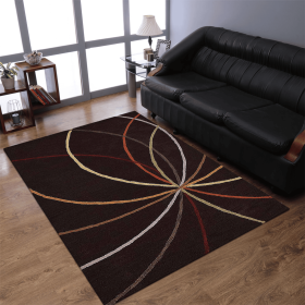 Rugsotic Carpets Hand Tufted Wool Area Rug Contemporary (Color: Brown1, size: 3'x5')
