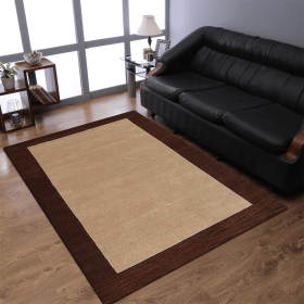 Rugsotic Carpets Hand Tufted Wool Area Rug Contemporary (Color: Beige Brown, size: 4'x6')