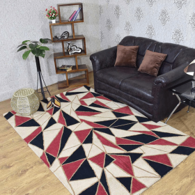 Rugsotic Carpets Hand Tufted Wool Area Rug Contemporary (Color: Multicolor, size: 5'x8')