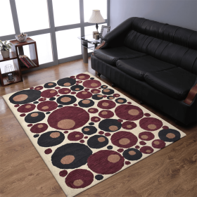 Rugsotic Carpets Hand Tufted Wool Area Rug Contemporary (Color: Beige Red, size: 8'x10')