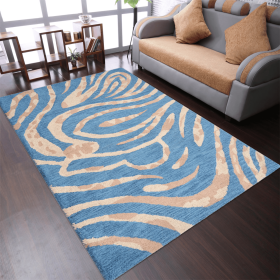 Rugsotic Carpets Hand Tufted Wool Area Rug Contemporary (Color: Blue4, size: 8'x10')