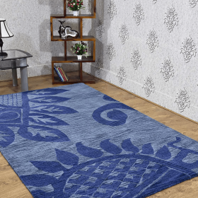 Rugsotic Carpets Hand Tufted Wool Area Rug Contemporary (Color: Blue, size: 8'x10')