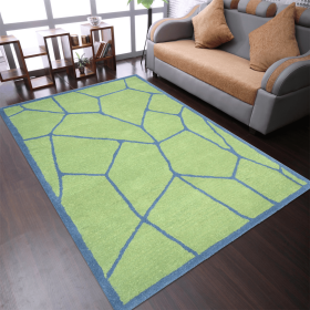 Rugsotic Carpets Hand Tufted Wool Area Rug Contemporary (Color: Green Blue, size: 8'x10')