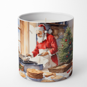 Cookies with Santa Claus Decorative Soy Candle (Design: Babbo Natale 3289, size: 10 oz)