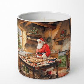 Cookies with Santa Claus Decorative Soy Candle (Design: Father Christmas 3293, size: 10 oz)