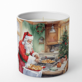 Cookies with Santa Claus Decorative Soy Candle (Design: Father Christmas 3294, size: 10 oz)