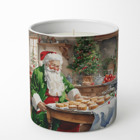 Cookies with Santa Claus Decorative Soy Candle (Design: Father Christmas 3296, size: 10 oz)