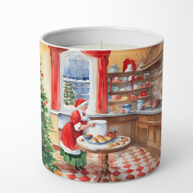 Cookies with Santa Claus Decorative Soy Candle (Design: Mrs. Claus 3297, size: 10 oz)