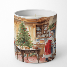 Cookies with Santa Claus Decorative Soy Candle (Design: Mrs. Claus 3299, size: 10 oz)