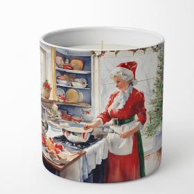 Cookies with Santa Claus Decorative Soy Candle (Design: Mrs. Claus 3301, size: 10 oz)